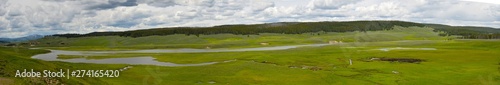 Green valley in Yellowstone photo