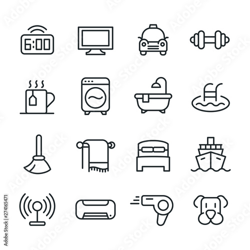 Hotel - Line Icons Set