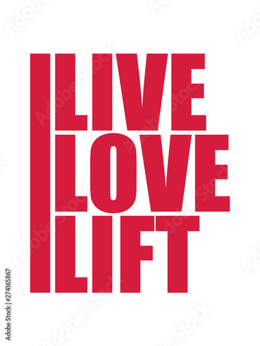 logo live love lift gewicht heben liebe hantel herz liebe I love schwitzen trainieren bodybuilder stark muskeln cool kerl fitness studio stemmen pumpen sexy k  rper clipart