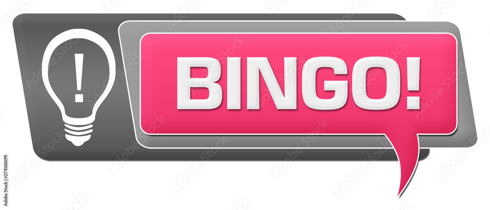 Bingo Pink Grey Comment Symbol Horizontal Bingo Pink Grey Comment Symbol Horizontal