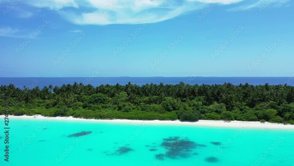 caribbean aerial view on tropical island with palms and turquise crystal clean ocean water caribbean aerial view on tropical island with palms and turquise crystal clean ocean water