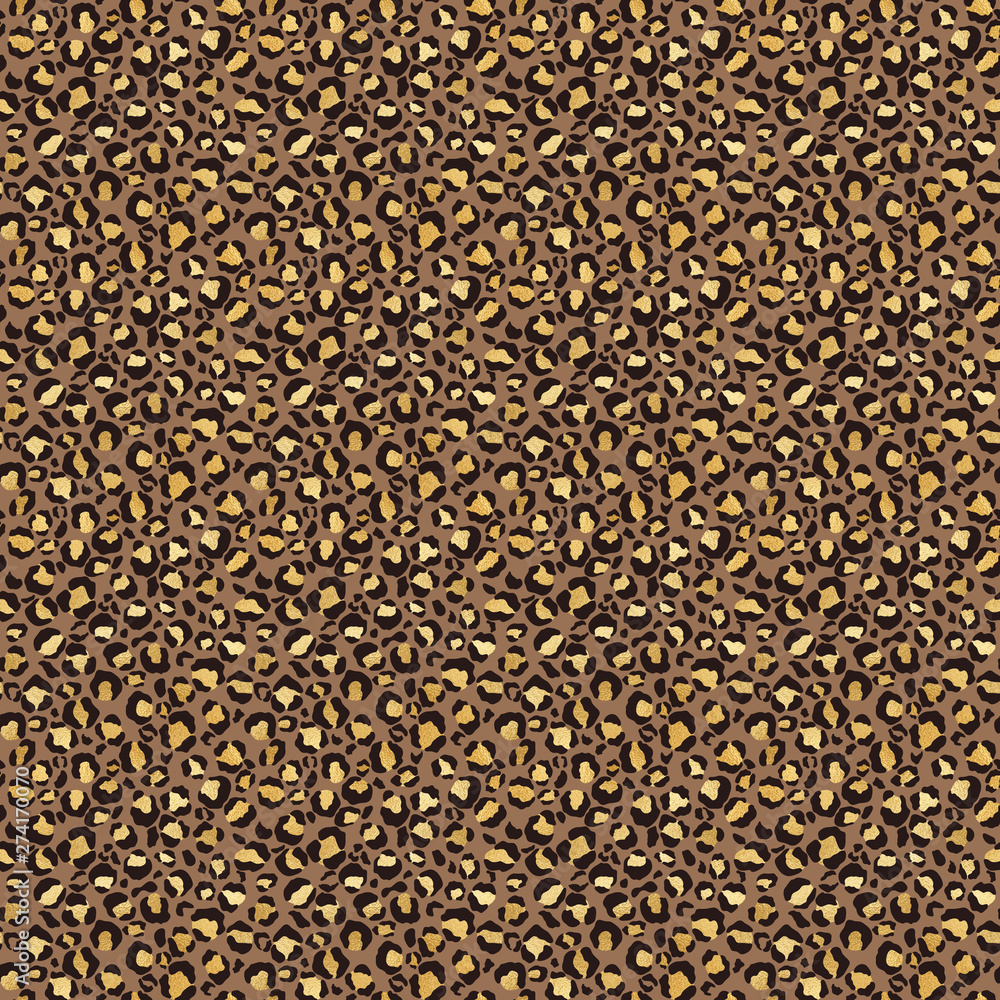 Gold Leopard Print Seamless Pattern - Gold leopard spots on earthy neutral tone background Gold Leopard Print Seamless Pattern - Gold leopard spots on earthy neutral tone background