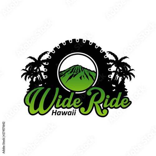 logo design trail bike trip on Hawaii