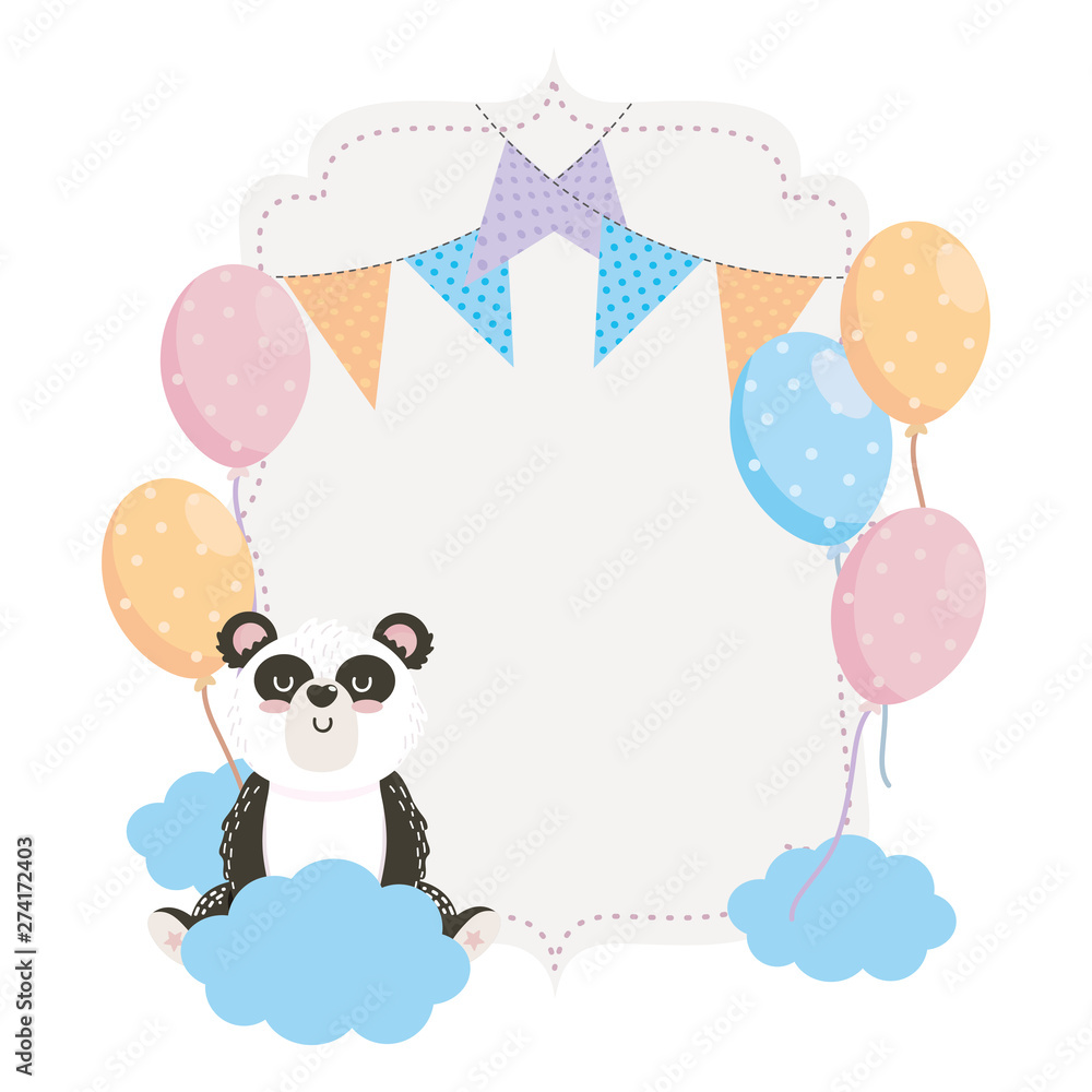 baby shower symbol and panda design