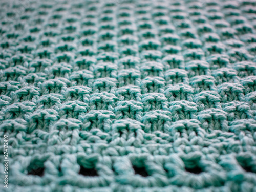 Obraz na plátně Hand Knit Textured Fabric Background