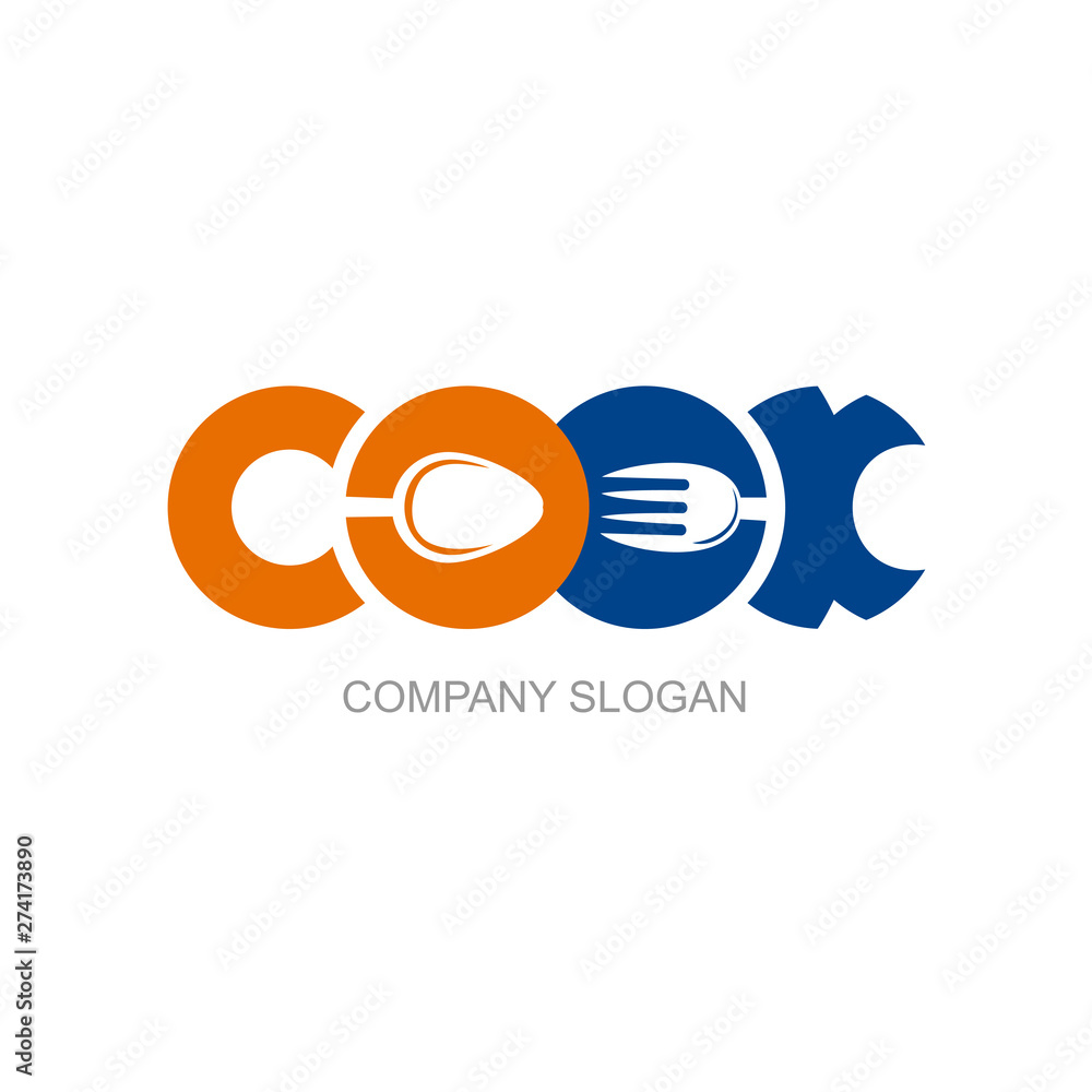 Obraz premium logo food menu with simple display, logo ready to use