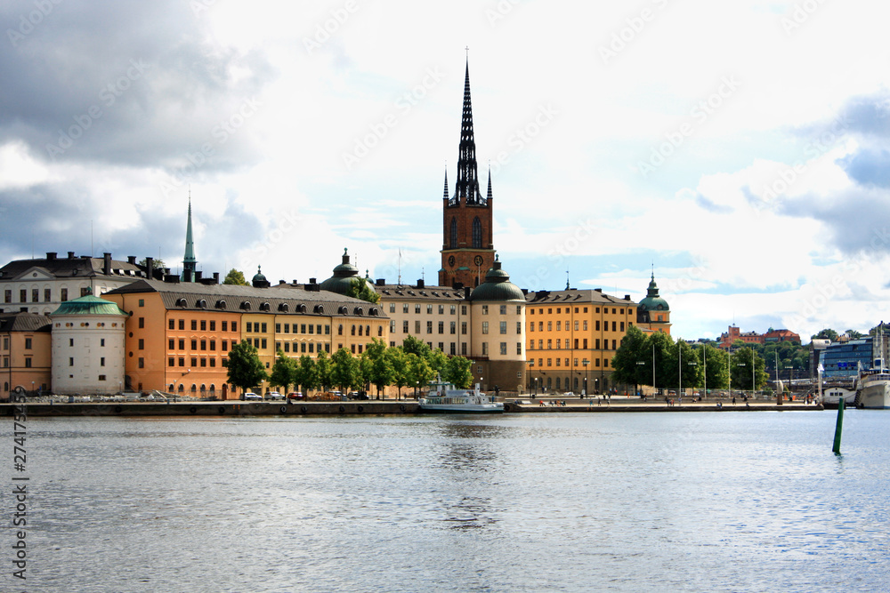 Landscape of the Old Town in Stockholm, Sweden
