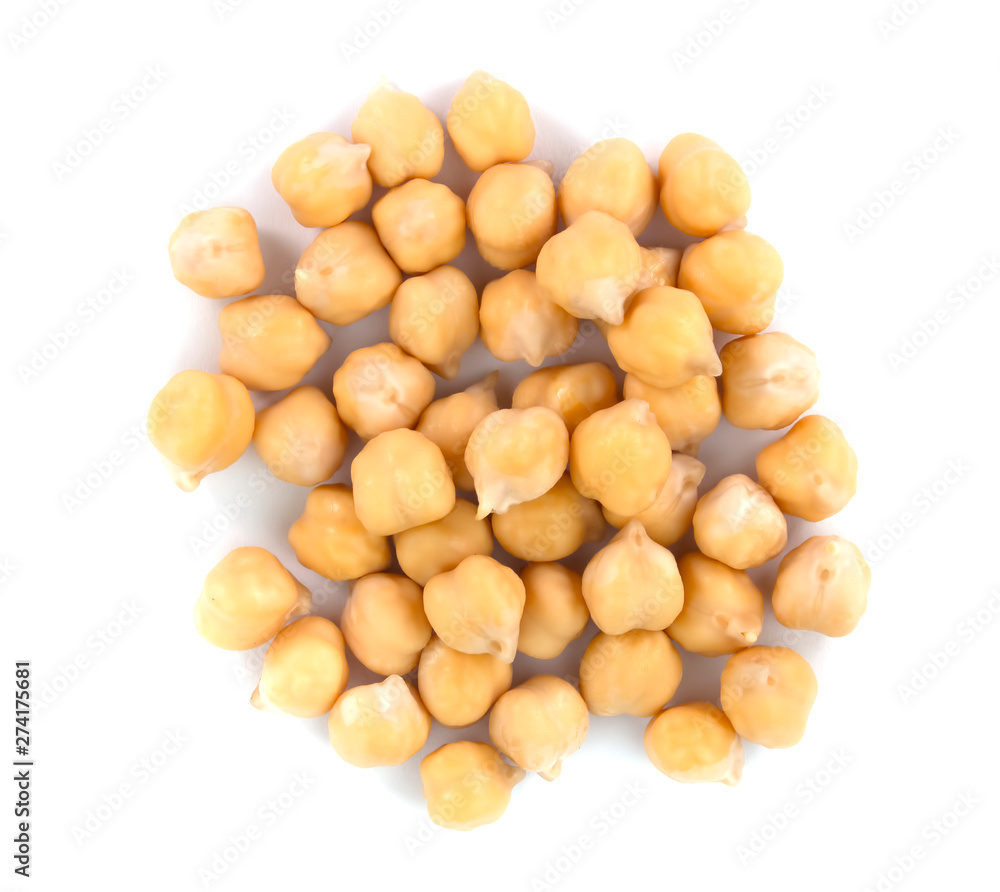 chickpeas isolated on white background. healthy food chickpeas isolated on white background. healthy food