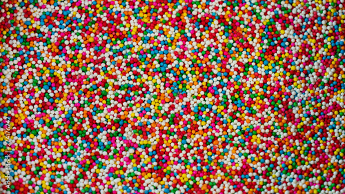 Colorful of sugar ball candy abstract background