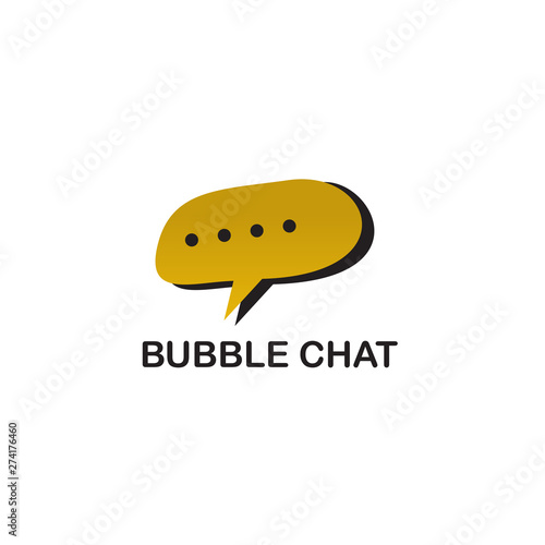 Bubble chat logo design inspiration vector template