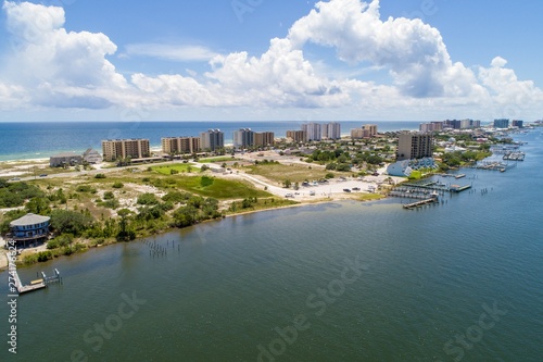 Aerial view of Perdido Key Beach in Pensacola, Florida 