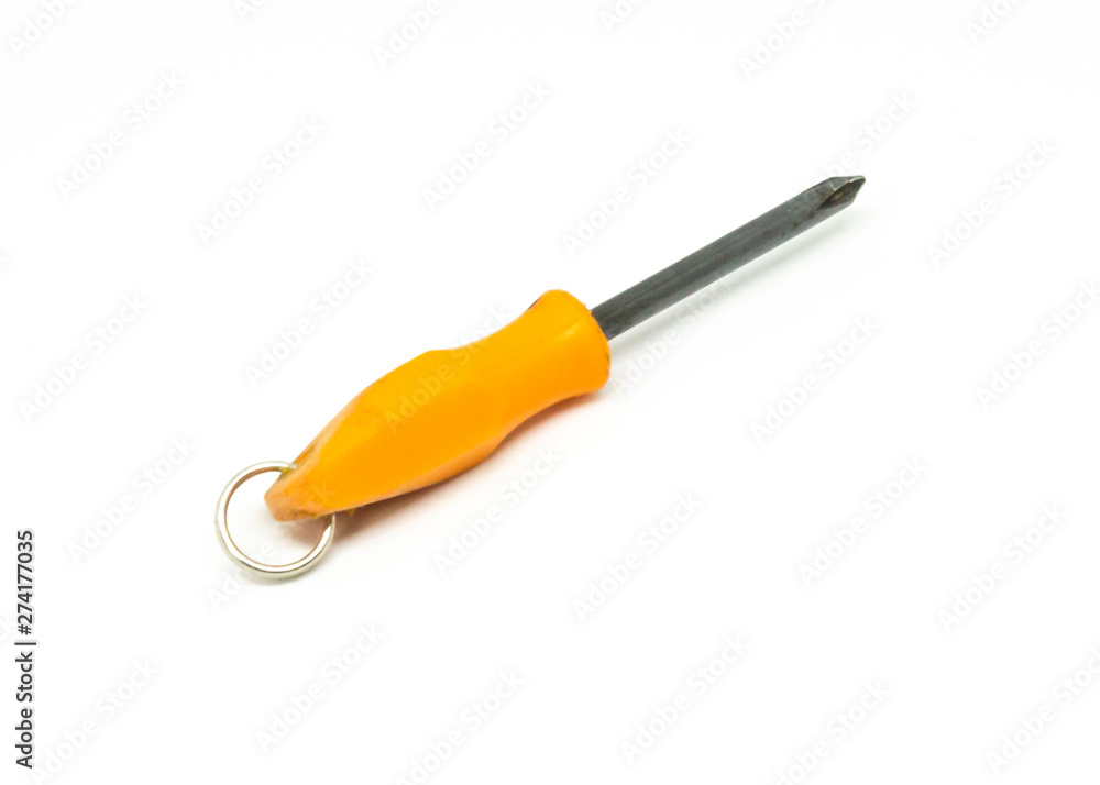 Obraz premium Small plus screwdriver on the isolated white background 