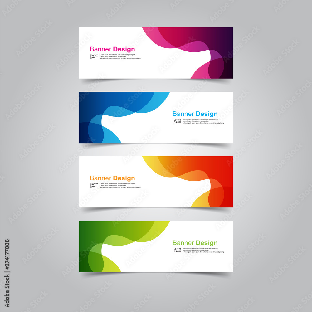 Naklejka premium Vector Abstract design banner web template
