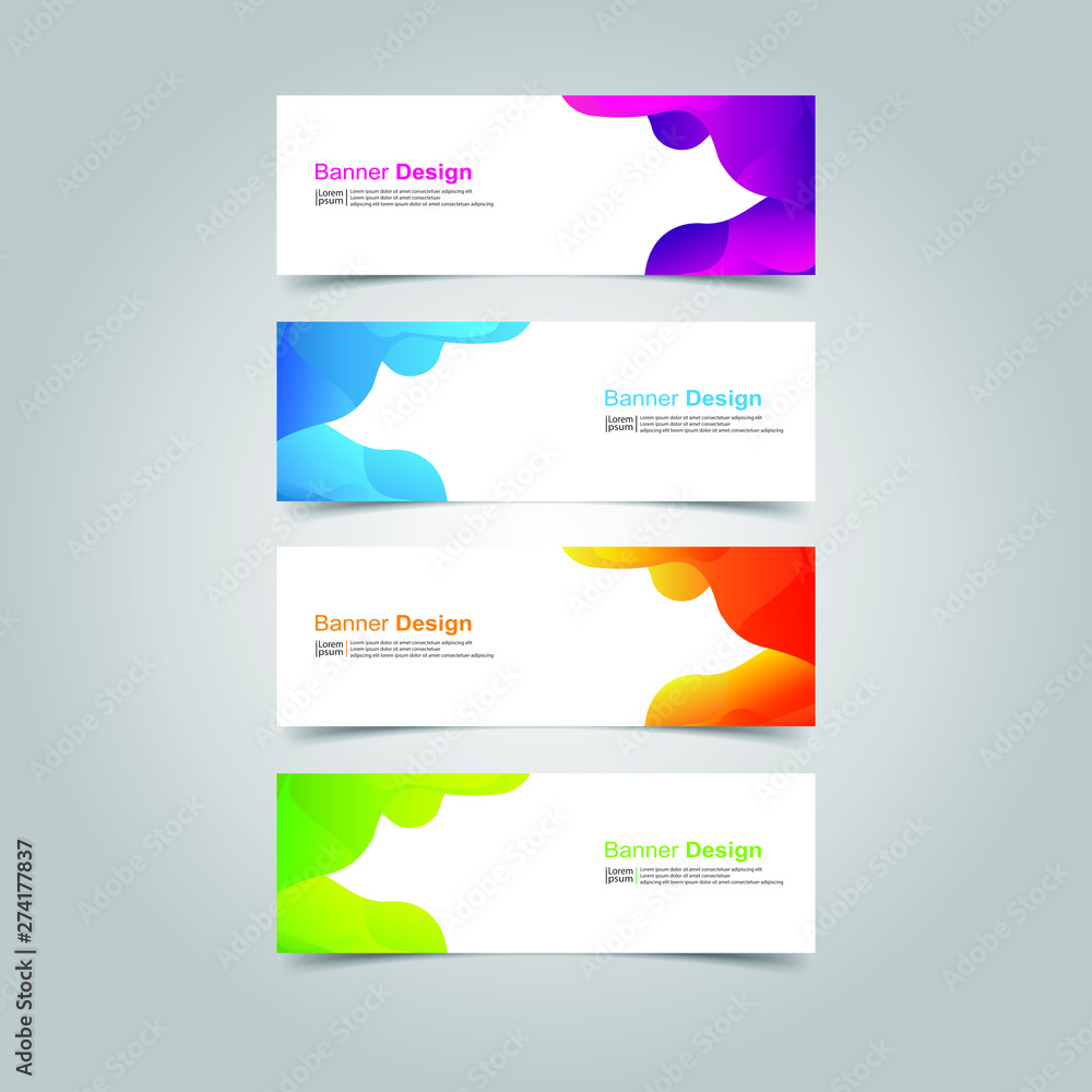 Naklejka premium Vector abstract design banner web template