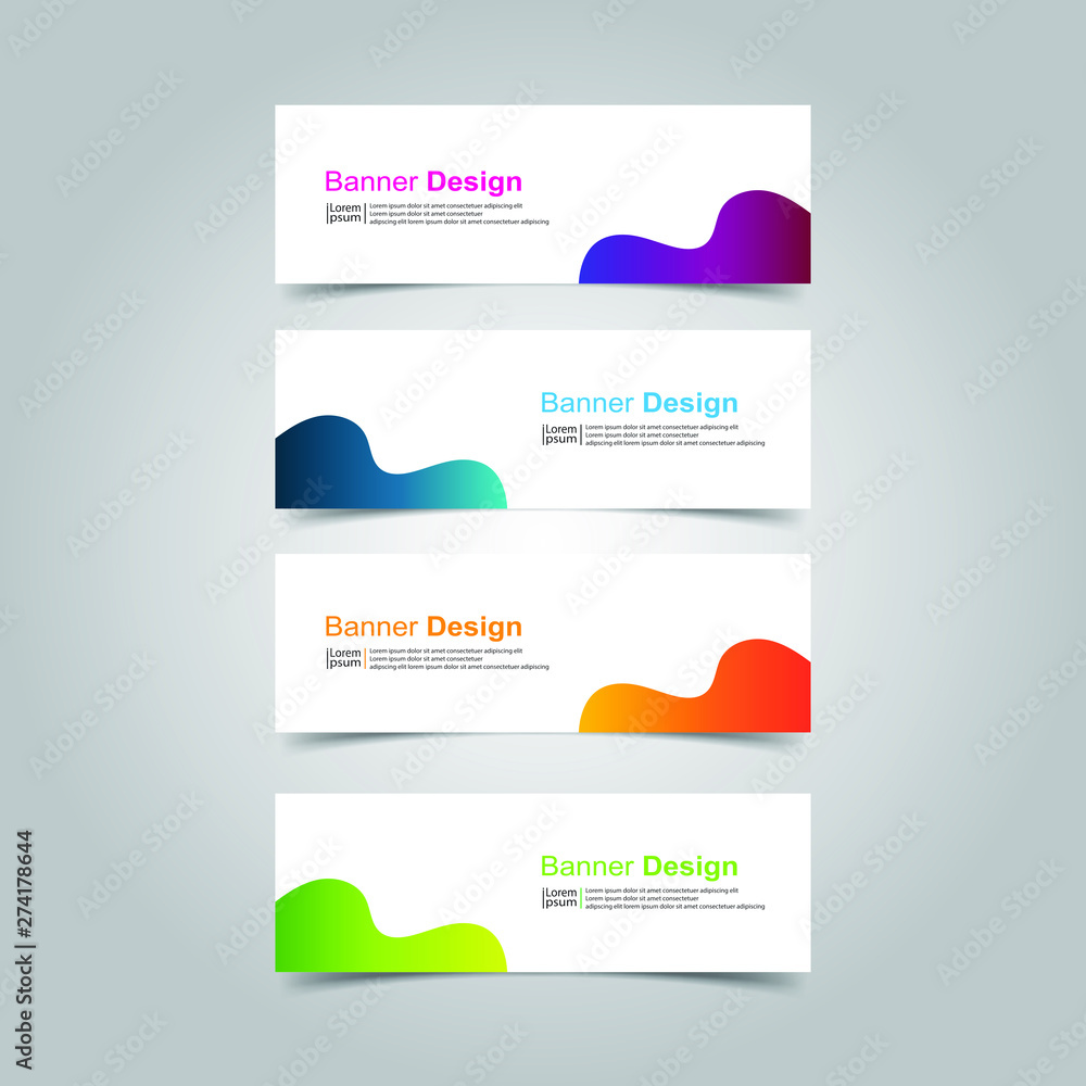 Fototapeta premium Vector abstract design banner web template