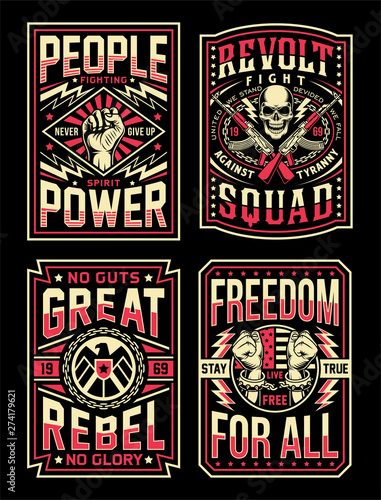 Vintage Propaganda T-shirt Designs Collection photo