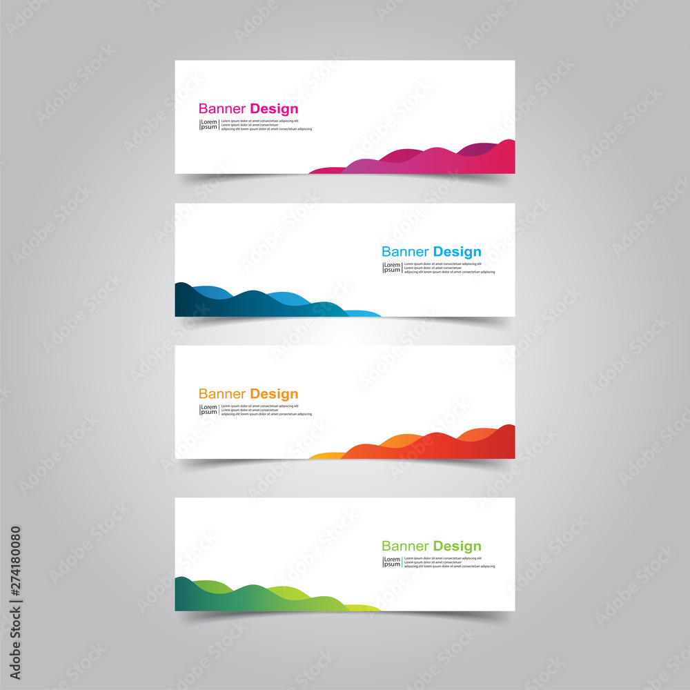 Fototapeta premium Vector abstract design banner web template