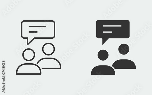Chatting vector icon for graphic and web design.