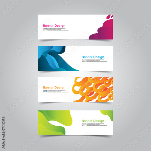 Vector abstract design banner web template