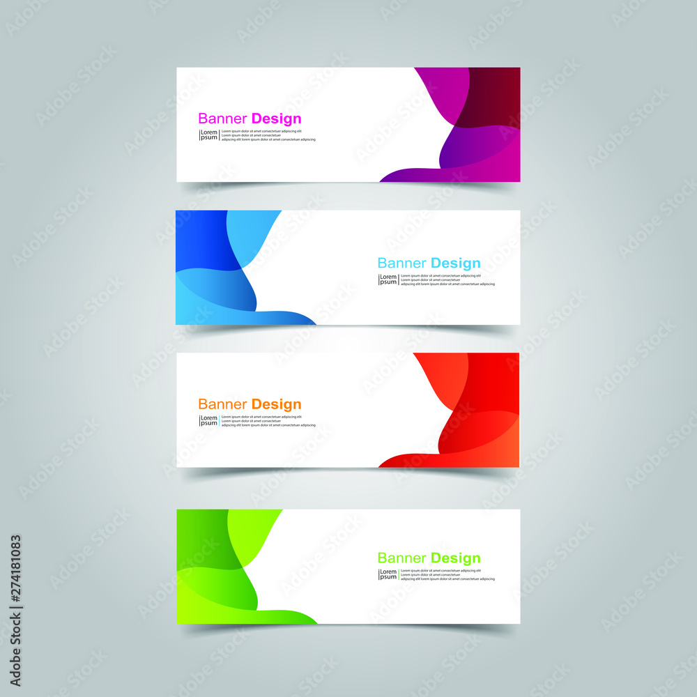 Fototapeta premium Vector abstract design banner web template