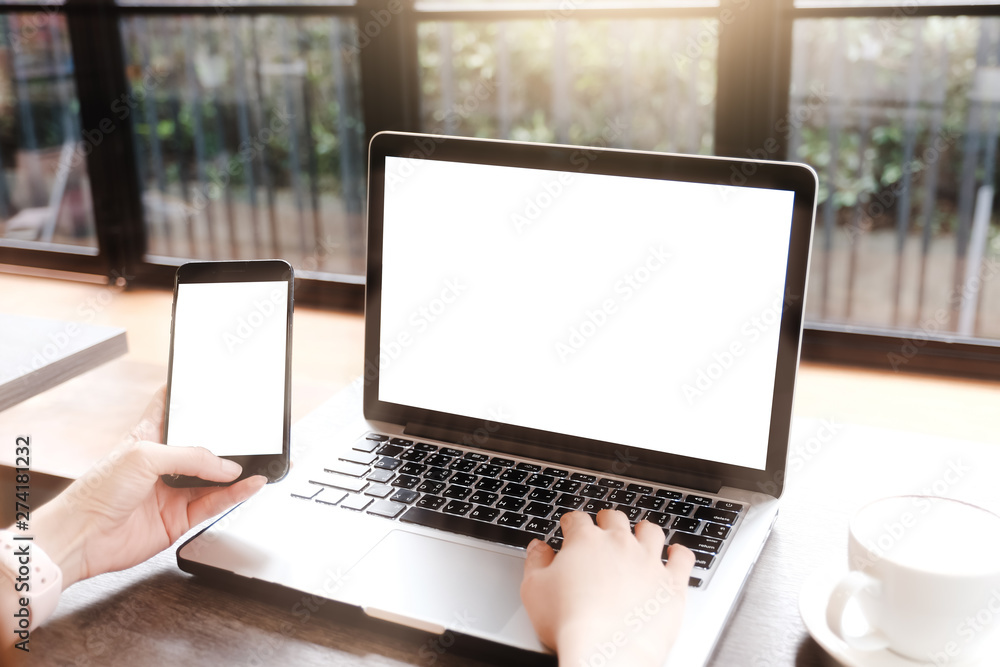Close up of woman using laptop,sending massages on the garden.having sunbath.Phone with black screen,texting,video calls, Close up of woman using laptop,sending massages on the garden.having sunbath.Phone with black screen,texting,video calls,