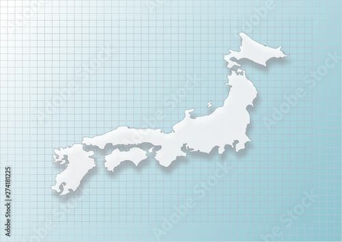 日本地図　vector Japan Map