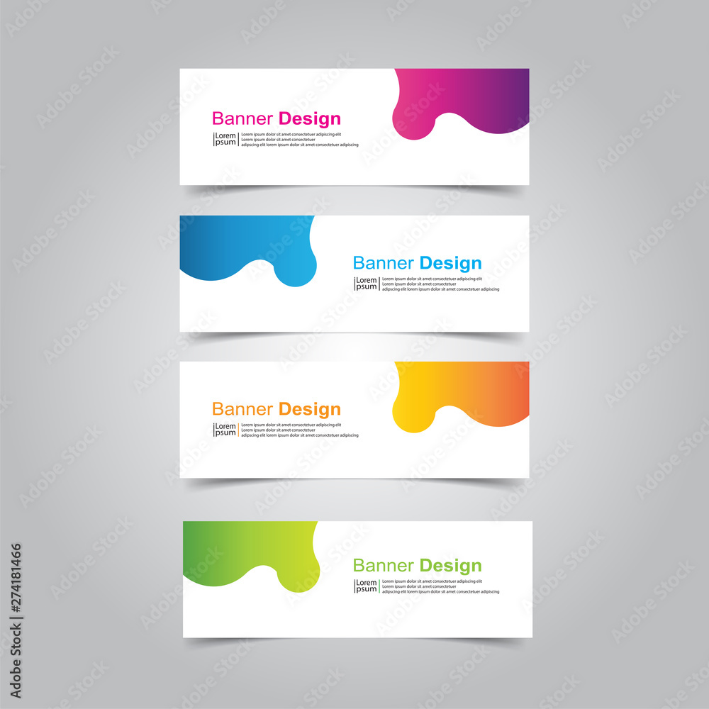 Naklejka premium Vector abstract design banner web template