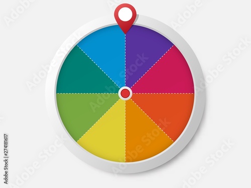 Wheel of fortune template .  photo