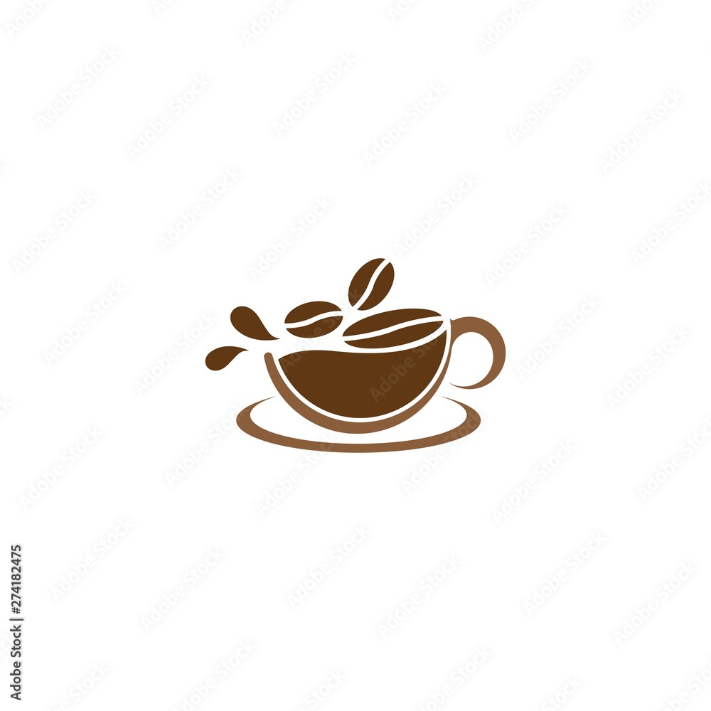 Obraz premium Coffee vector icon illustration design