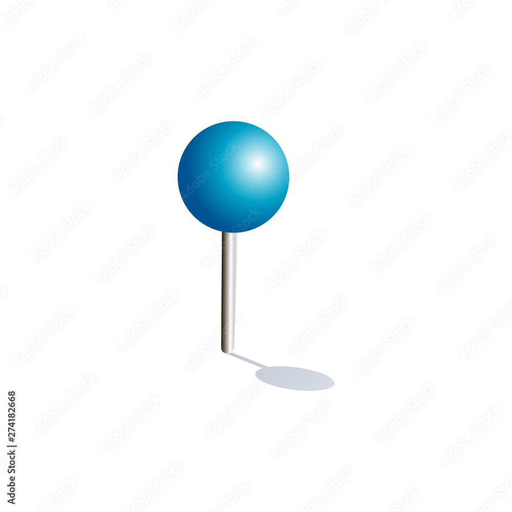 Push pin vector icon isolated on white background Push pin vector icon isolated on white background