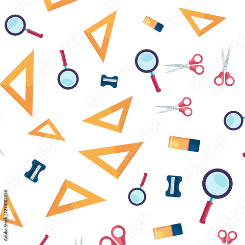 education supplies pattern background icons