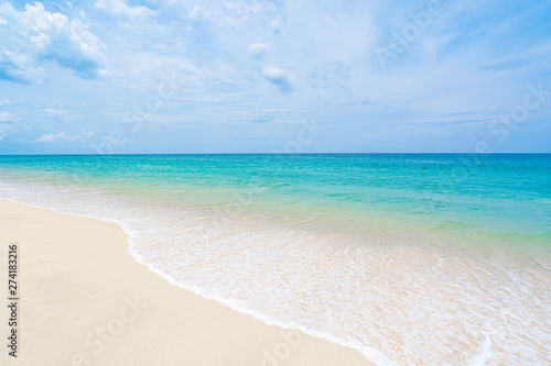 The clean and beautiful white beach of southern Thailand