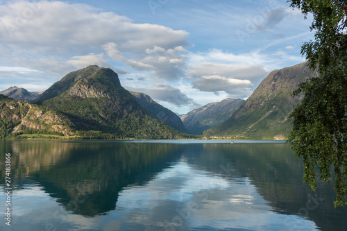 Oppstrynsvatnet lake, near Oppstryn, Norway © Catalin