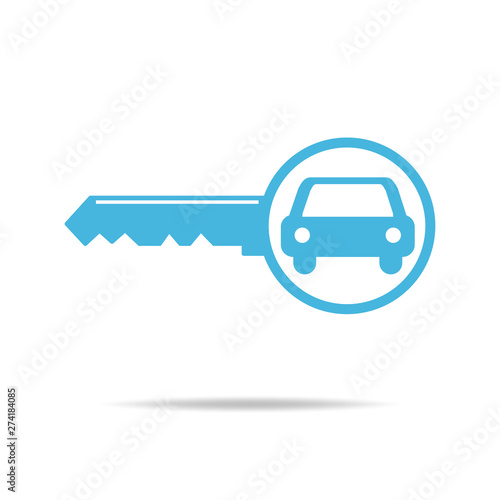 Key symbol isolated on white background 
