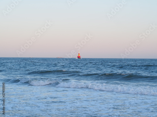 Sailing on a beautiful Ocean with waves
