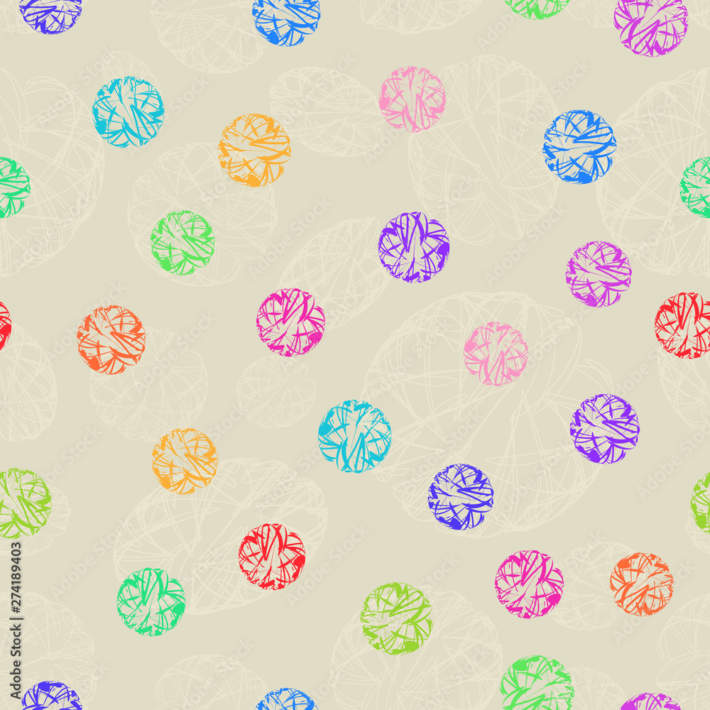 Seamless Corolful Decorative Ornament Polka Dot. Seamless Corolful Decorative Ornament Polka Dot.