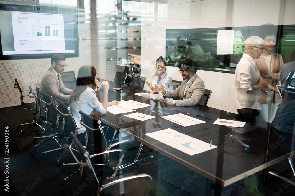 Corporate business team and manager in a meeting Corporate business team and manager in a meeting