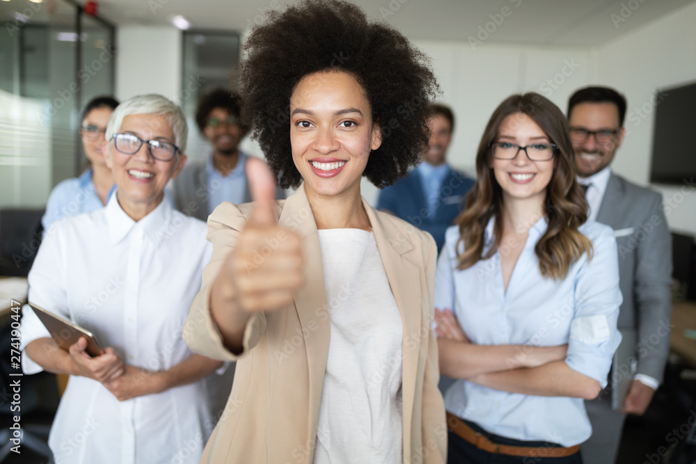 Successful business group of people at work in office Successful business group of people at work in office