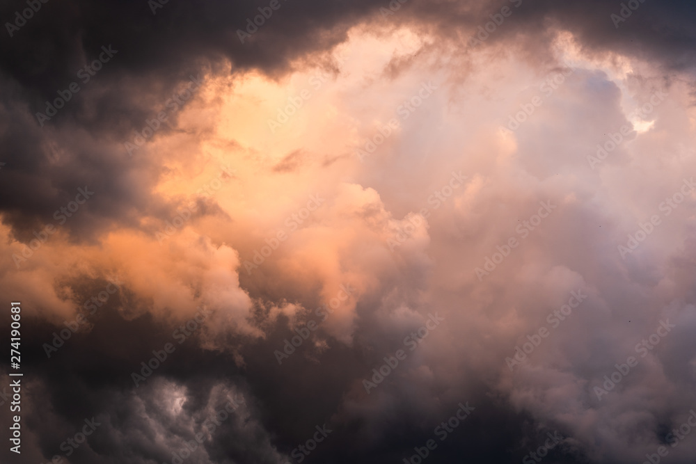 Sunset storm clouds