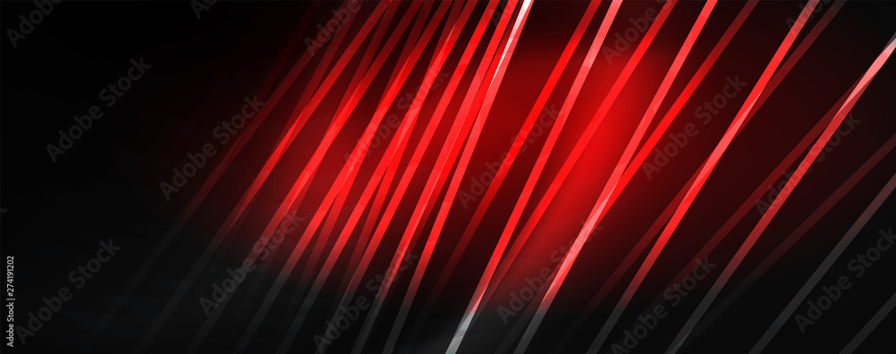 Shiny color neon light with lines, abstract wallpaper, shiny motion, magic space light. Techno abstract background