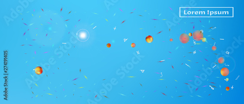 Creative abstract ultra wide space background 