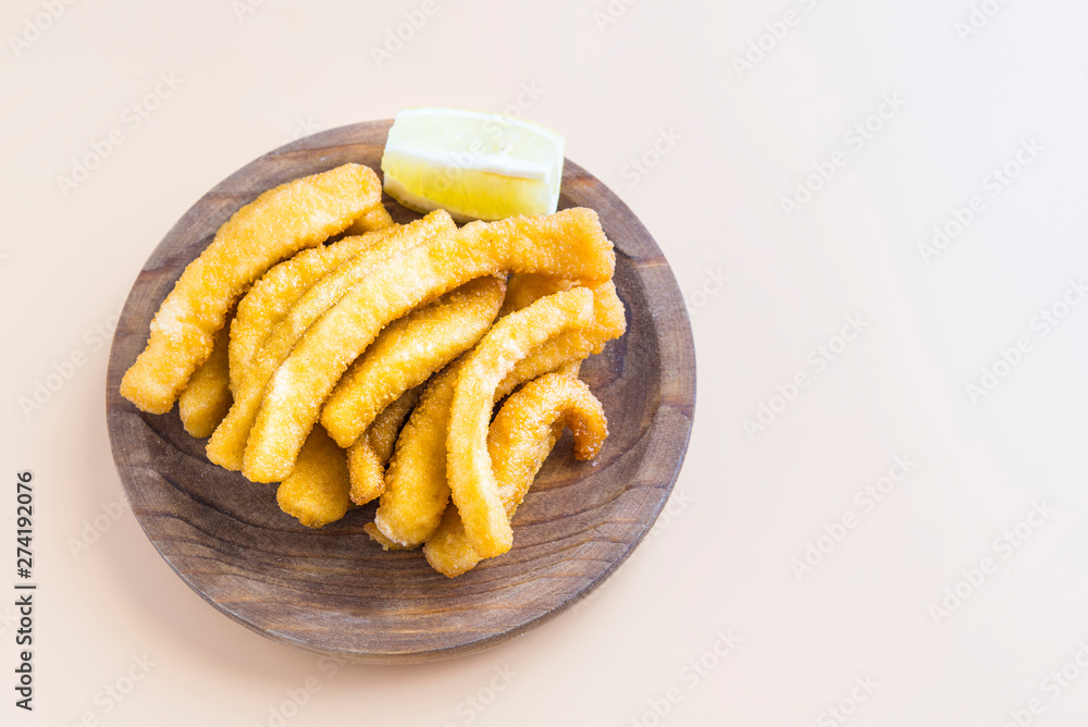 Cuttlefish breaded and fried (chocos, typical tapa in spain) Cuttlefish breaded and fried (chocos, typical tapa in spain)