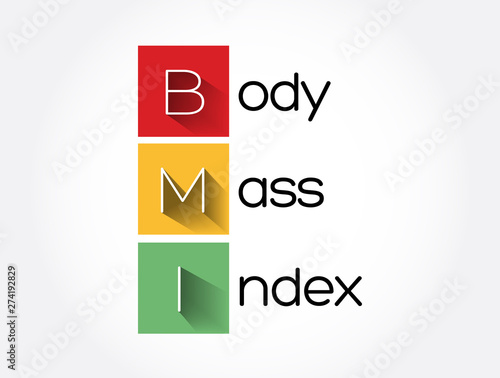 BMI - Body Mass Index acronym, health concept background