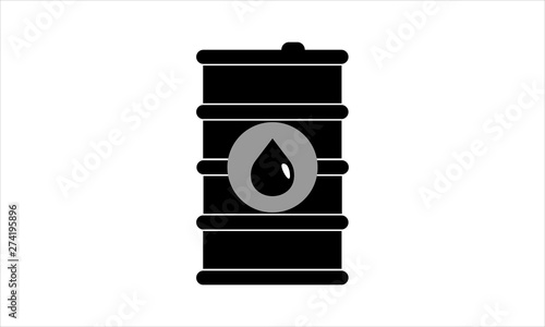 Oil barrel icon for fuel and energy