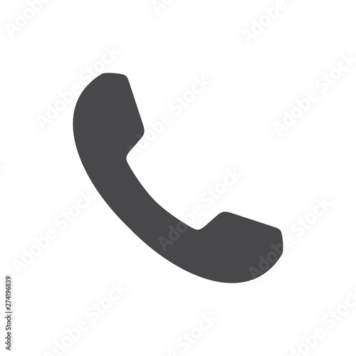 Call icon vector grey. Phone icon vector. telephone icon