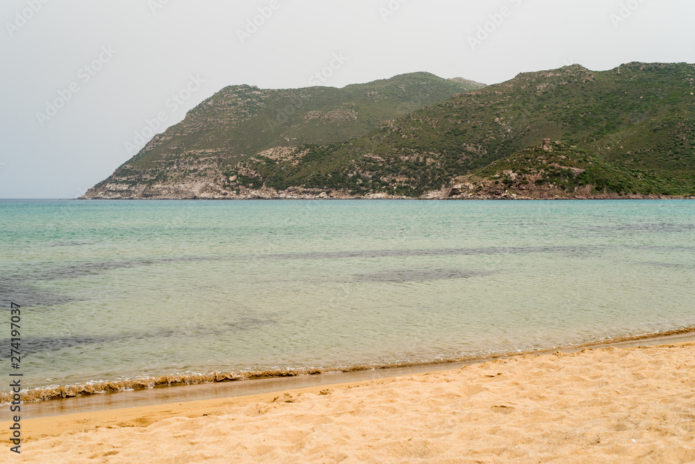 Sandy beach in Sardinia Italy