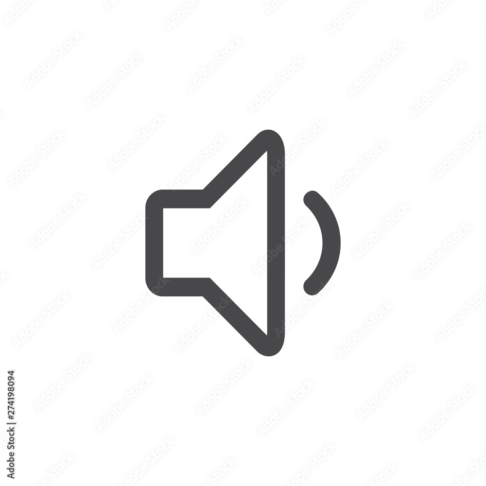 Speaker icon vector grey. Volume icon. Loudspeaker icon vector Speaker icon vector grey. Volume icon. Loudspeaker icon vector