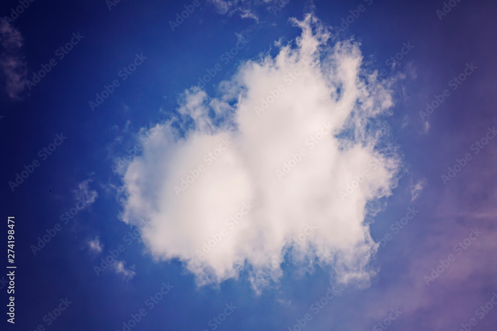 Heart shape cloud on the summer blue sky Heart shape cloud on the summer blue sky