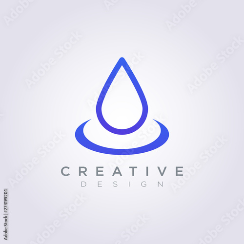 Water Drop Vector Illustration Design Clipart Symbol Logo Template