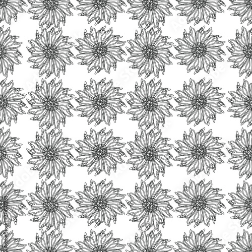 Set of flat abstract floral icons in silhouette isolated on white.Cute illustrations for stickers labels tags scrapbooking.Could be used as  wallpaper textile wrapping paper or background.Hand Drawn